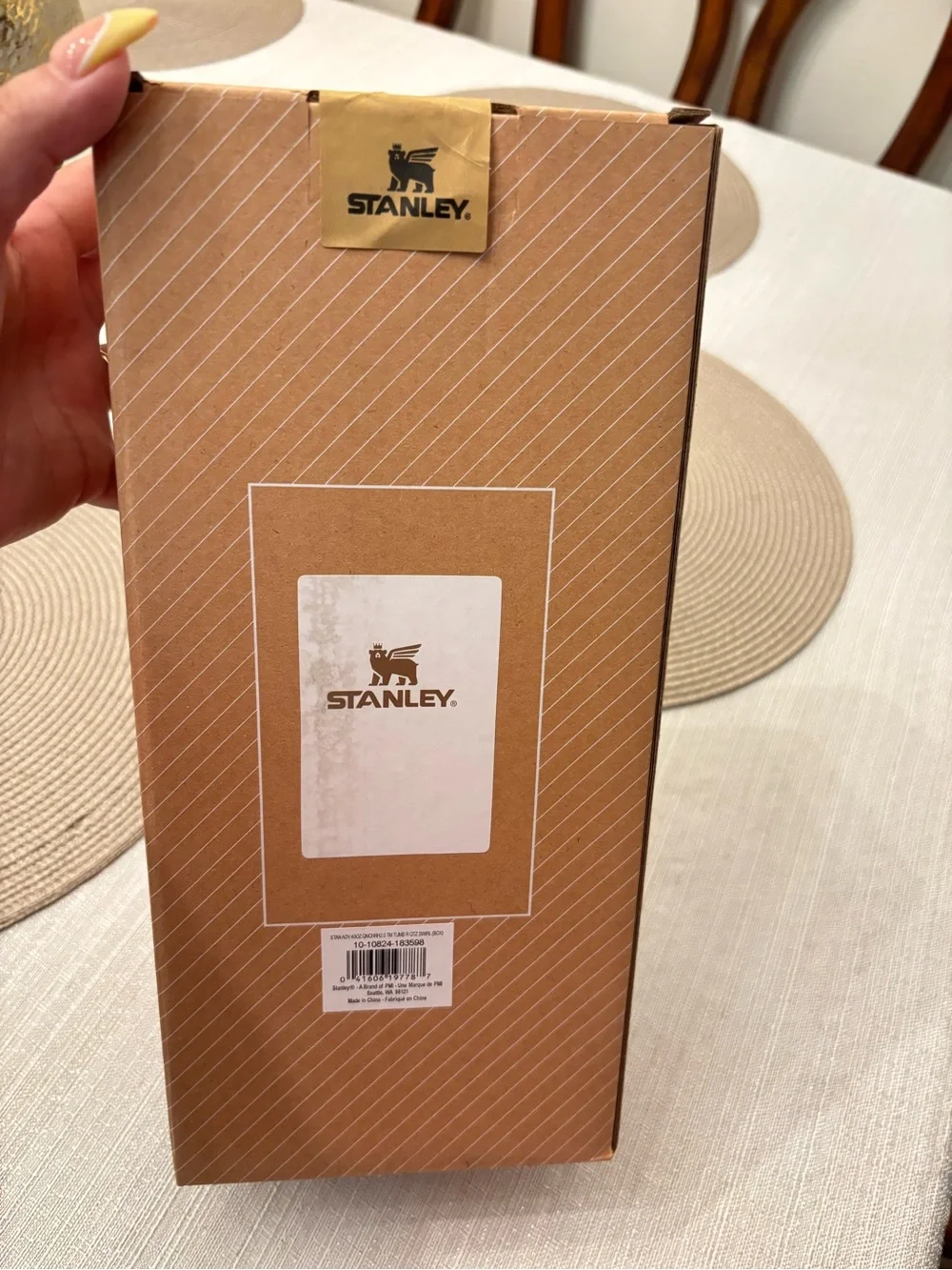 Stanley White Quencher Tumbler with Navy Castle & Character Artwork